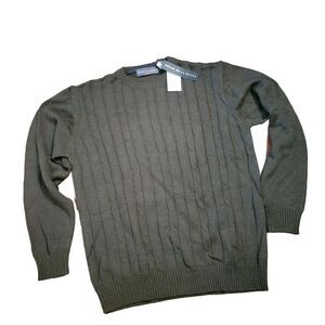 New Army Green‎ Oscar De La Renta Ribbed Sweater Mens Large
